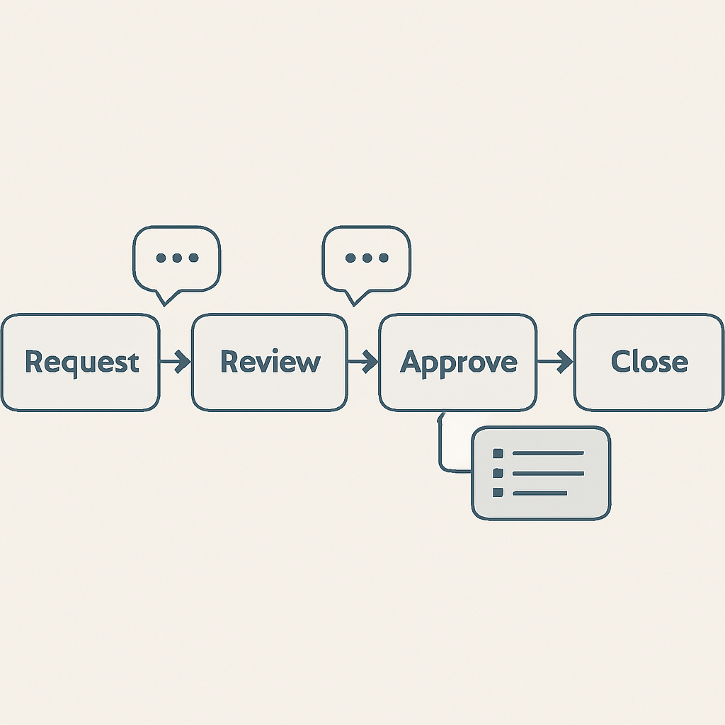 Illustration of a repeatable process structure mapped to task execution steps.